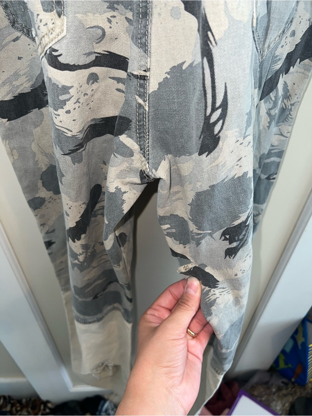 Pol Camo Patchwork Distressed Overalls - Picture 14 of 14